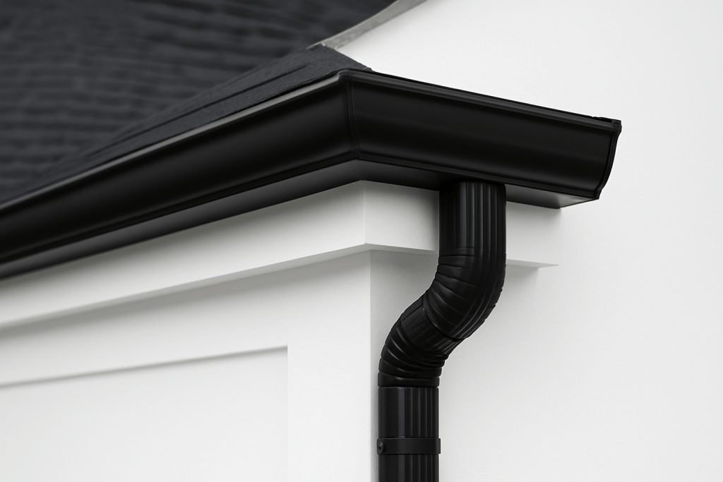 Get Your Mind In The Gutter and upgrade to black seamless gutters for clean lines and long-term water protection