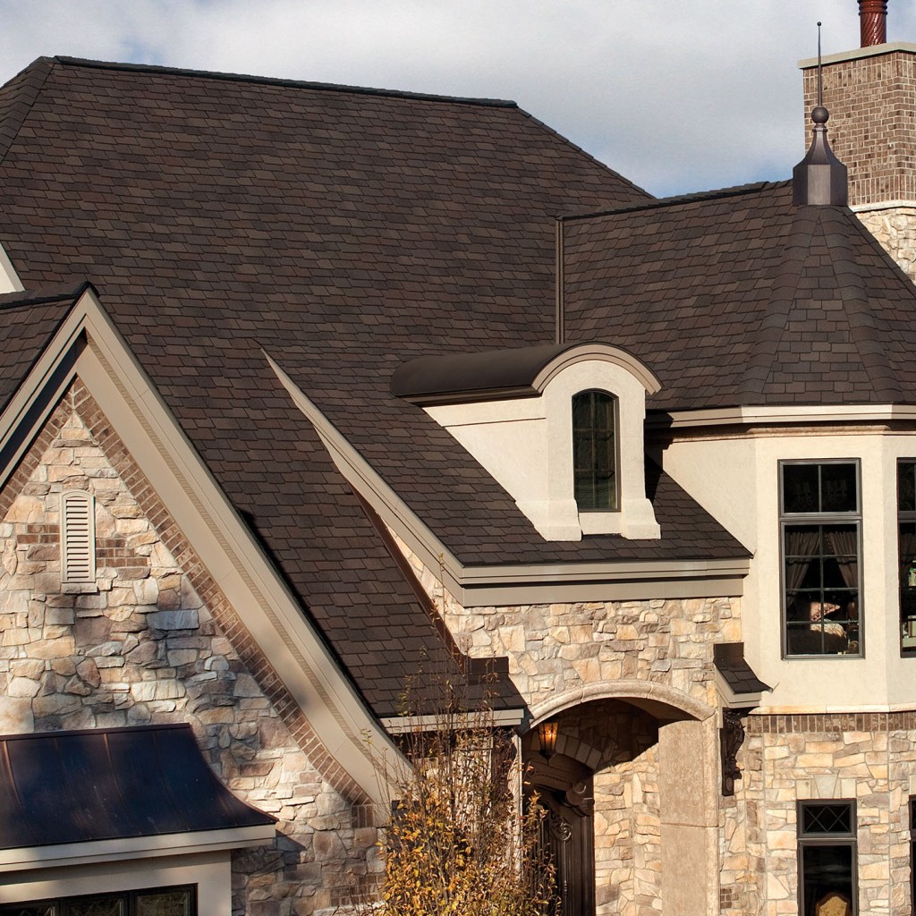 Roof Style using GAF Woodland shingles in Woodberry Brown for rich texture and natural beauty