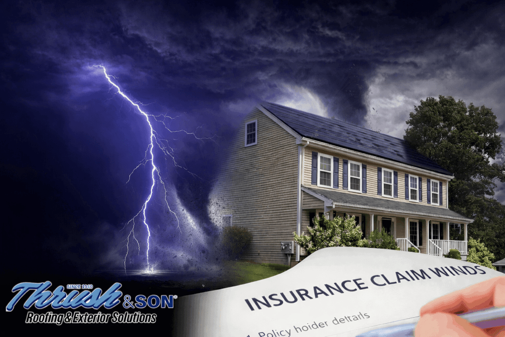 Storm damage and insurance claim scene showing why contractor promises that sound too good to be true can put homeowners at risk