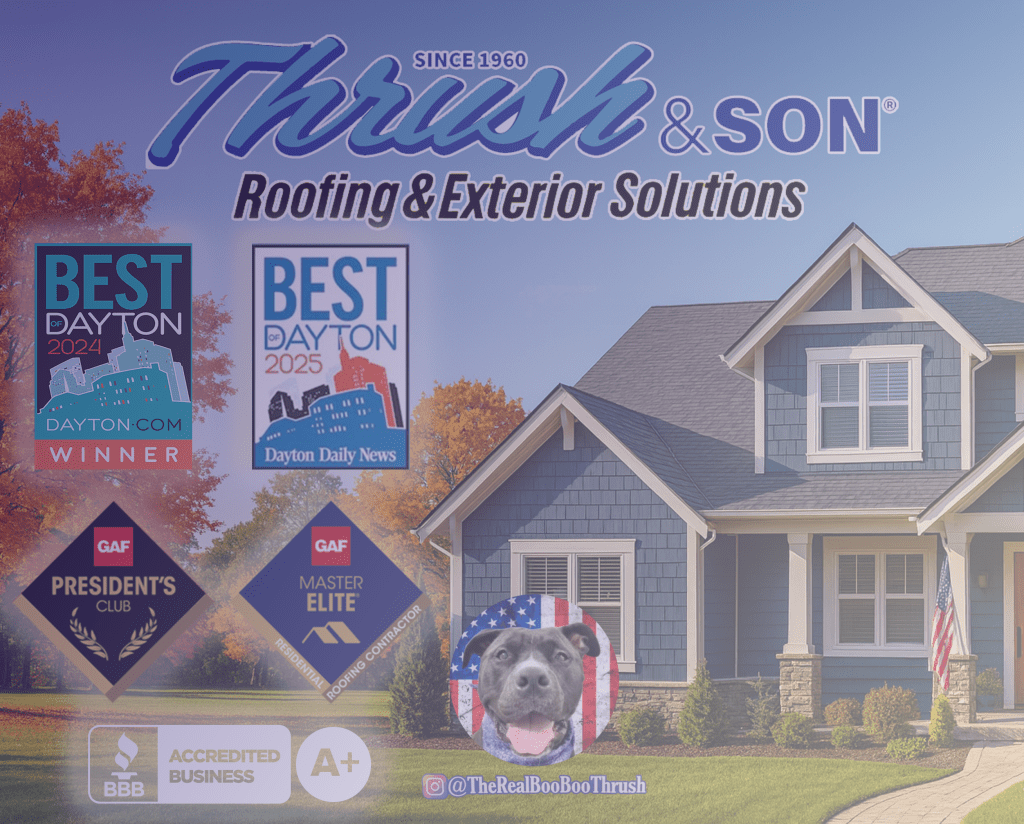 What Is Attic Ventilation explained with Thrush & Son Roofing & Exterior Solutions awards and trusted Dayton roofing certifications