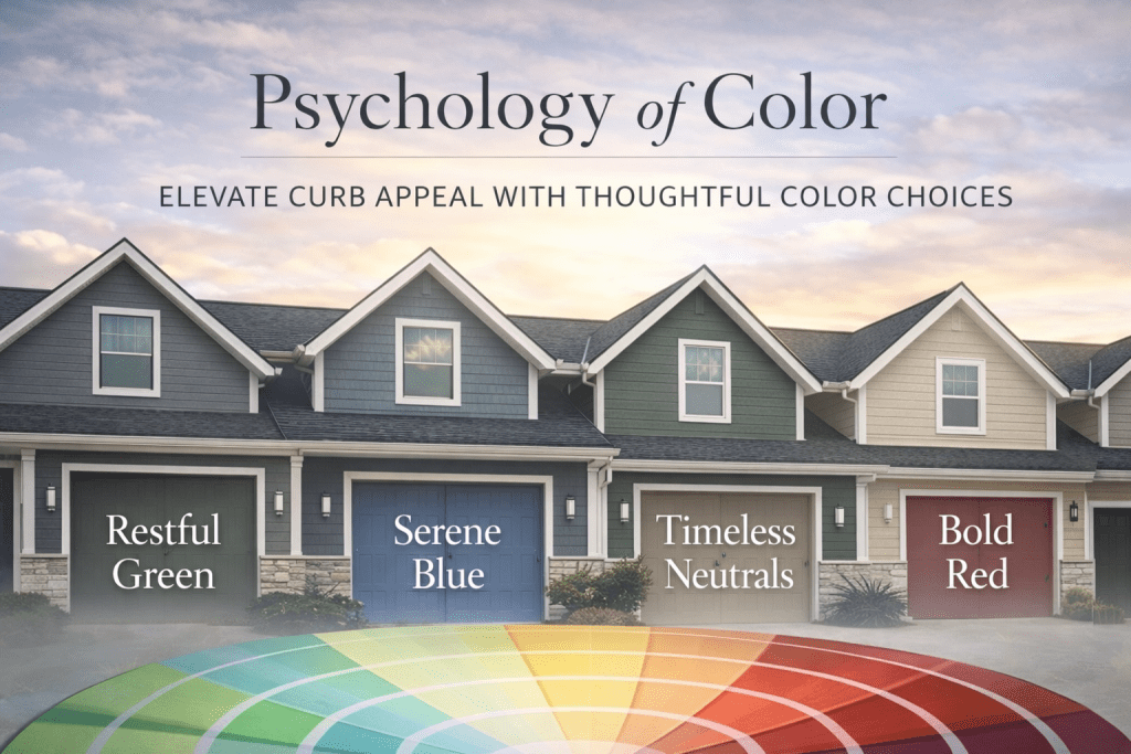 Psychology of Color reflected in a refined exterior color palette that creates harmony, sophistication, and timeless curb appeal