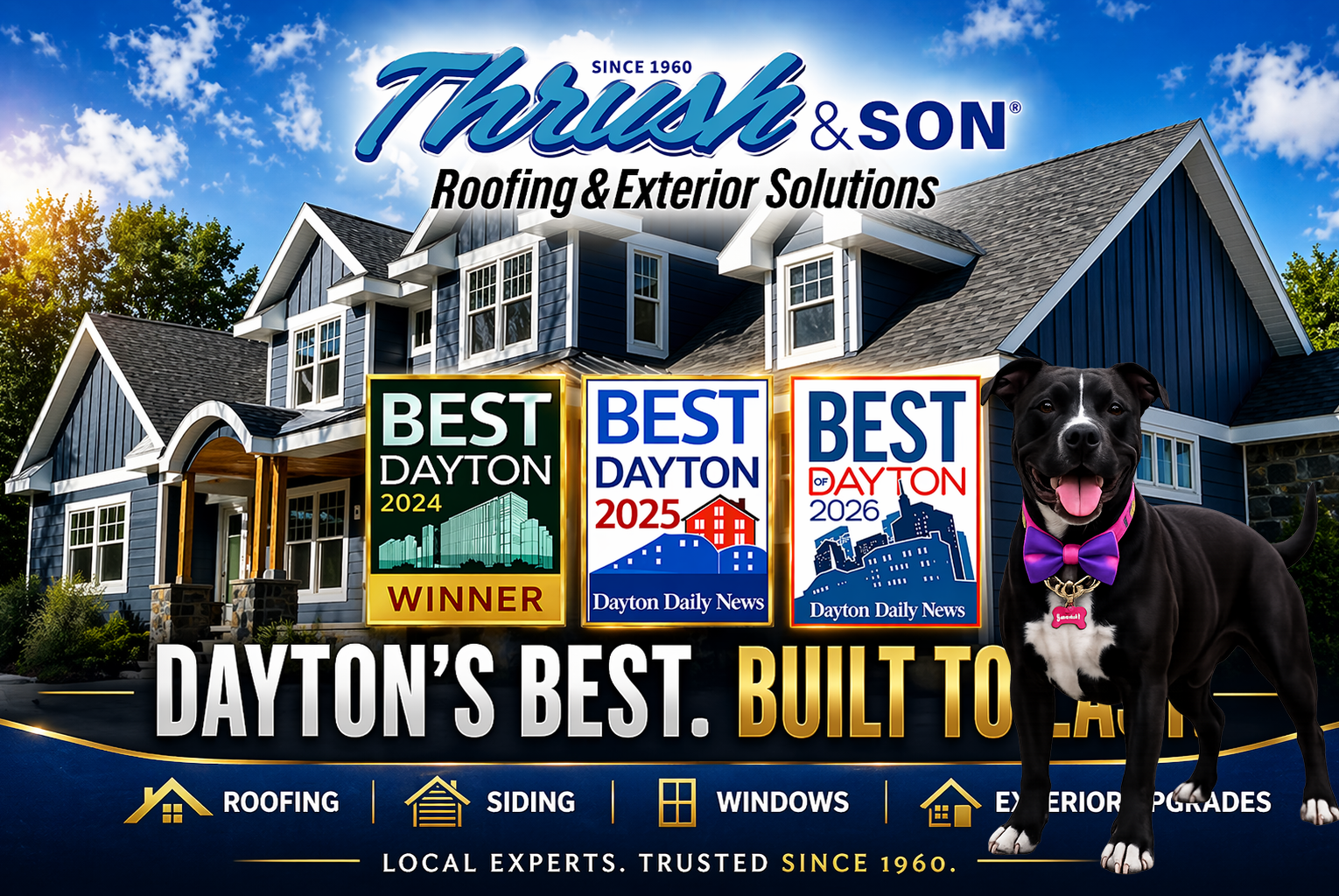 Thrush & Son® — award-winning roofing and exteriors built to last since 1960